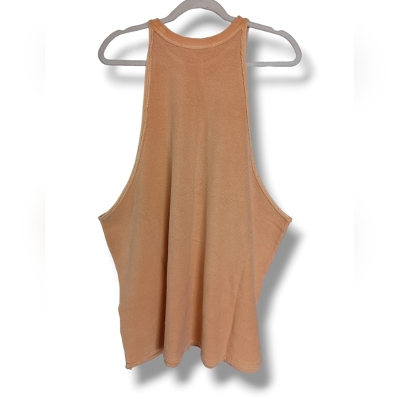 NWOT Free People Terry Mini Dress in Mustard - Picture 3 of 5